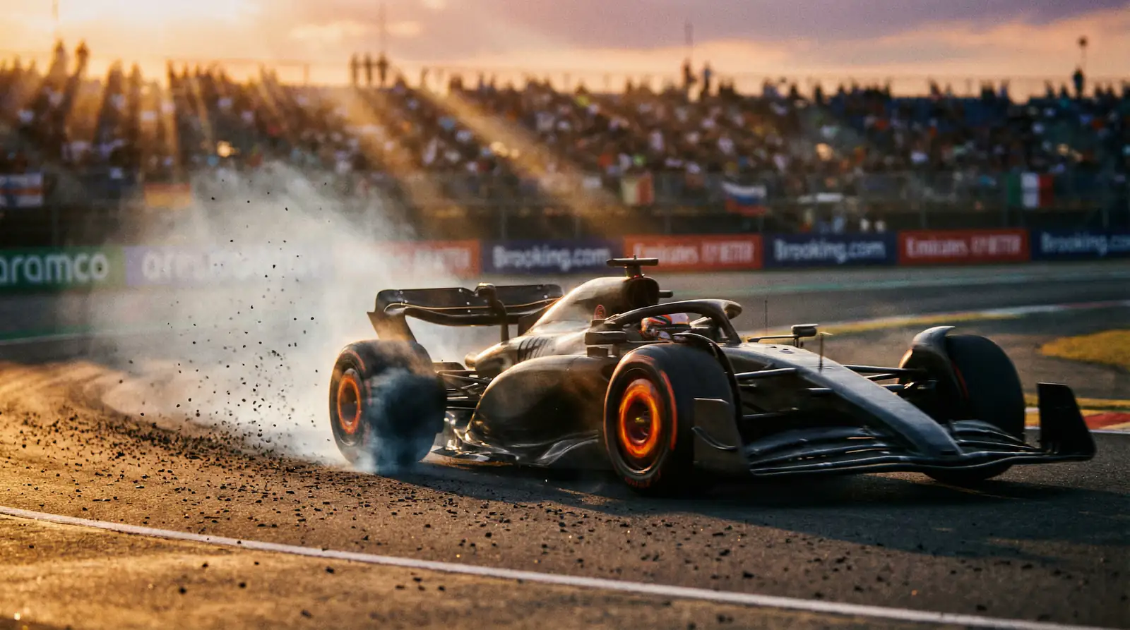 Bolid Formuły 1 na torze podczas Grand Prix - zakłady bukmacherskie na F1